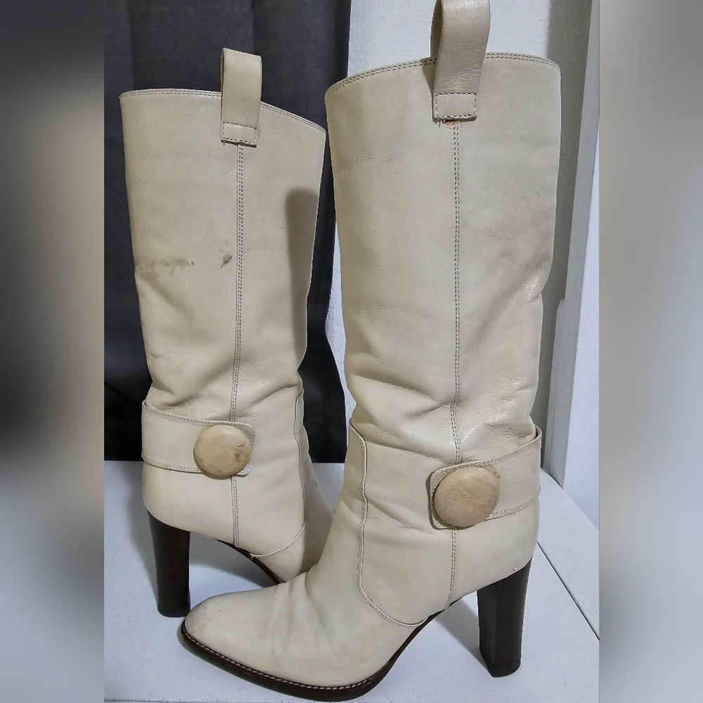 Sergio Rossi  cream boots 5